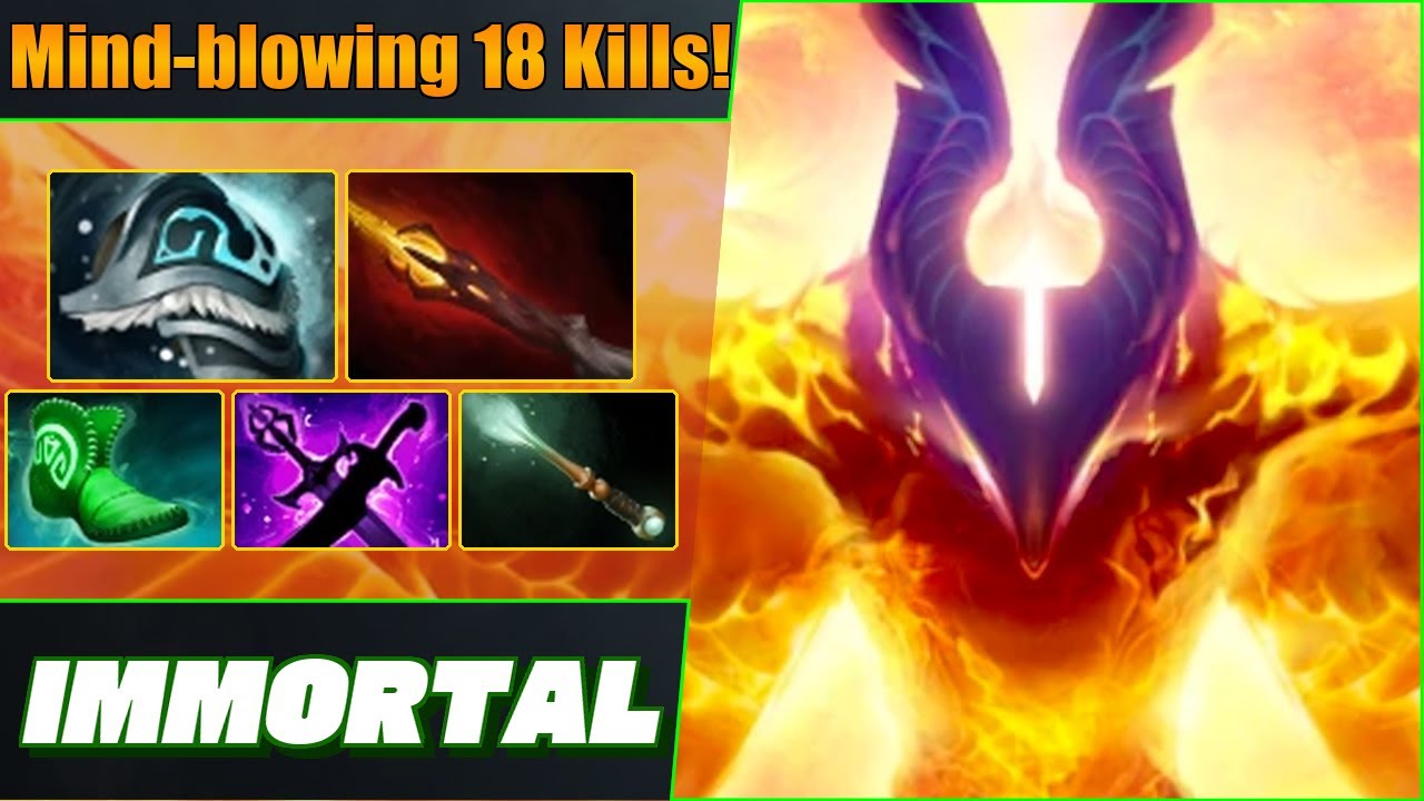 Immortal Phoenix Mid ⚡ Breathtaking 18 Kills! Dota 2 DotaPulse Highlight Gameplay