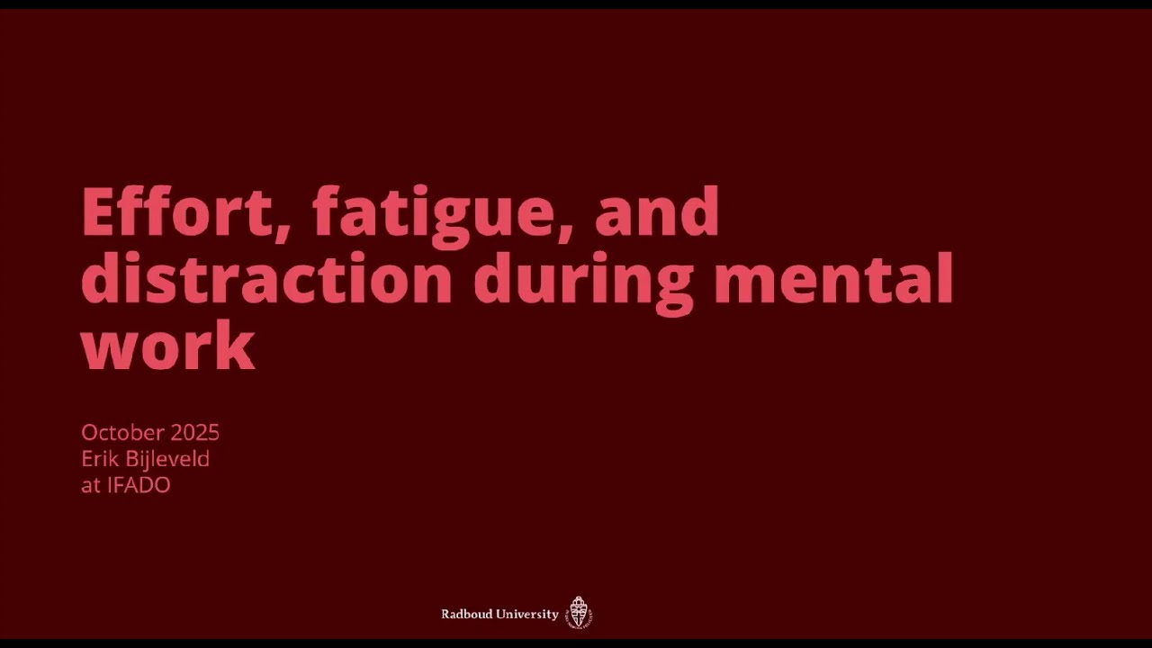 Dr. Erik Biljeveld - Distraction and fatigue during mental labor