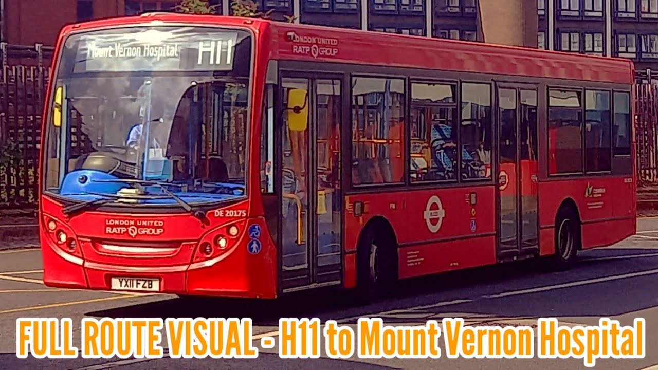 Full Route Visual | London Bus Route H11 - Harrow to Mount Vernon Hospital | (DE20038) YX09HKG