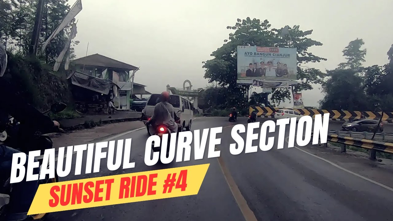 Sunset Ride: Puncak - Cianjur #4 | Cloudy Afternoon, Pure Road Ambience, No Talking