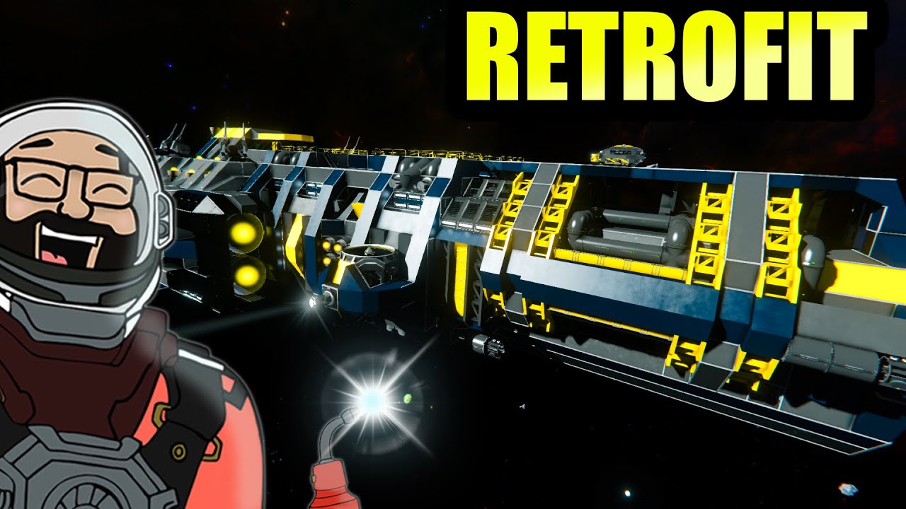 Space Engineers: Retrofitting My Old Carrier Ship!