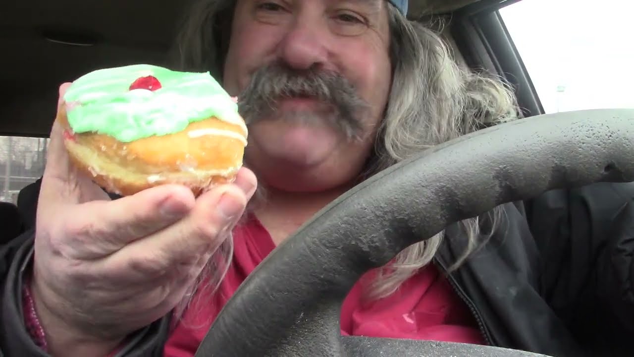 ASMR Eating St.Patrick Day Donut And Coffee