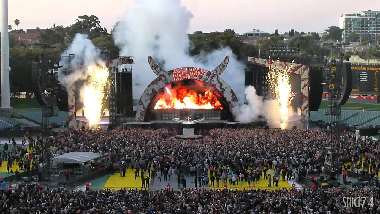AC/DC LIVE at Adelaide Oval 1, Intro & Rock or Bust [HD] 21/11/2015