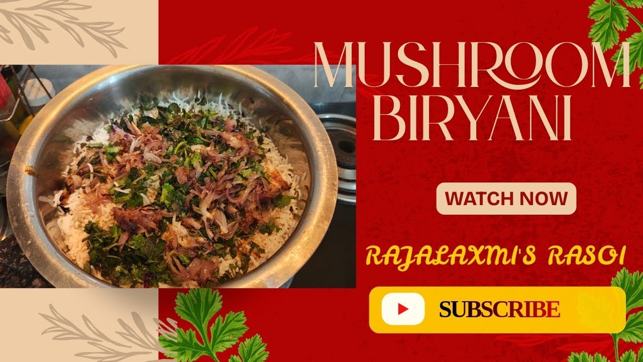Mushroom Biryani 😋😋🍽
