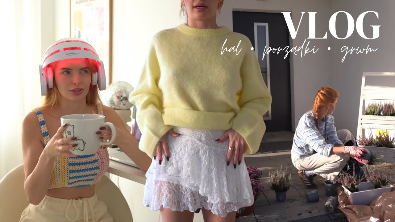 JESIENNY VLOG 🍂 porządki kosmetyczne, dekorowanie domu 🎃 try on haul z H&M i Bershka, pilates 🩰