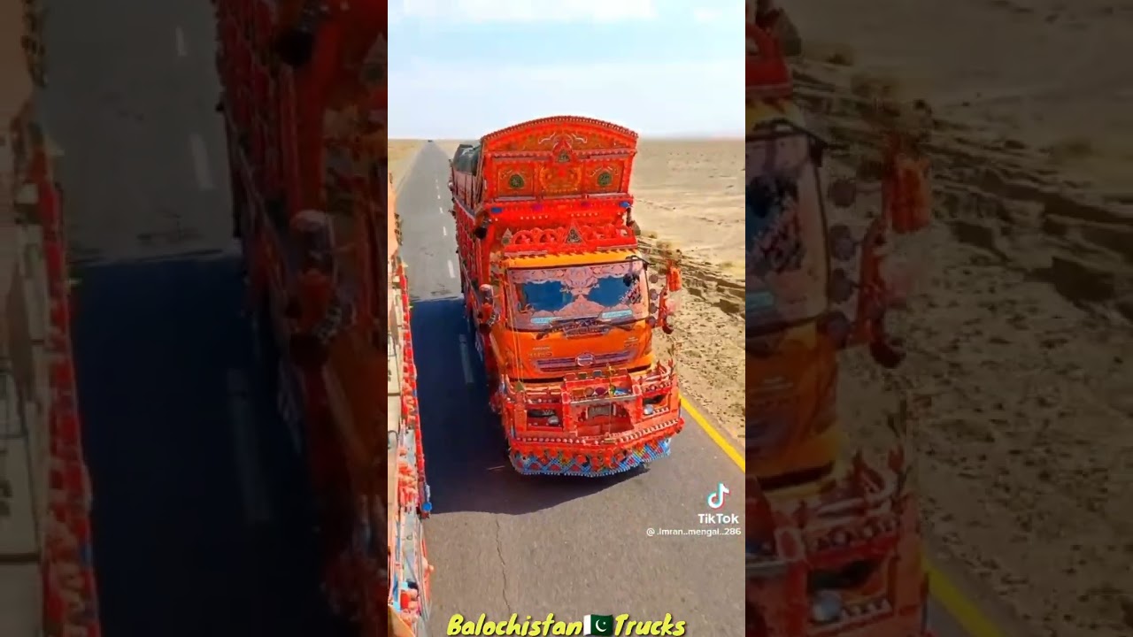 Beautiful Balochistan Trucks Overtaking || Beautiful View of Quetta wall Trucks