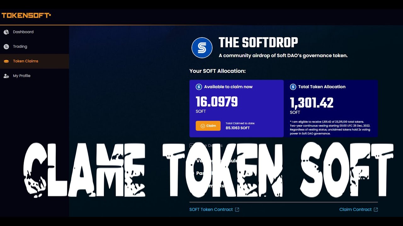 TOKENSOFT CLAME TOKEN SOFT AIRDROP