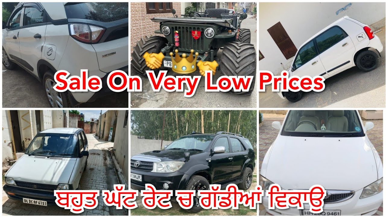 Maruti 800 /Maruti Alto Lxi /Tata Xenon /Willy Jeep /Toyota Fortuner /Hyundai Accent /Jatta De Jhaaj