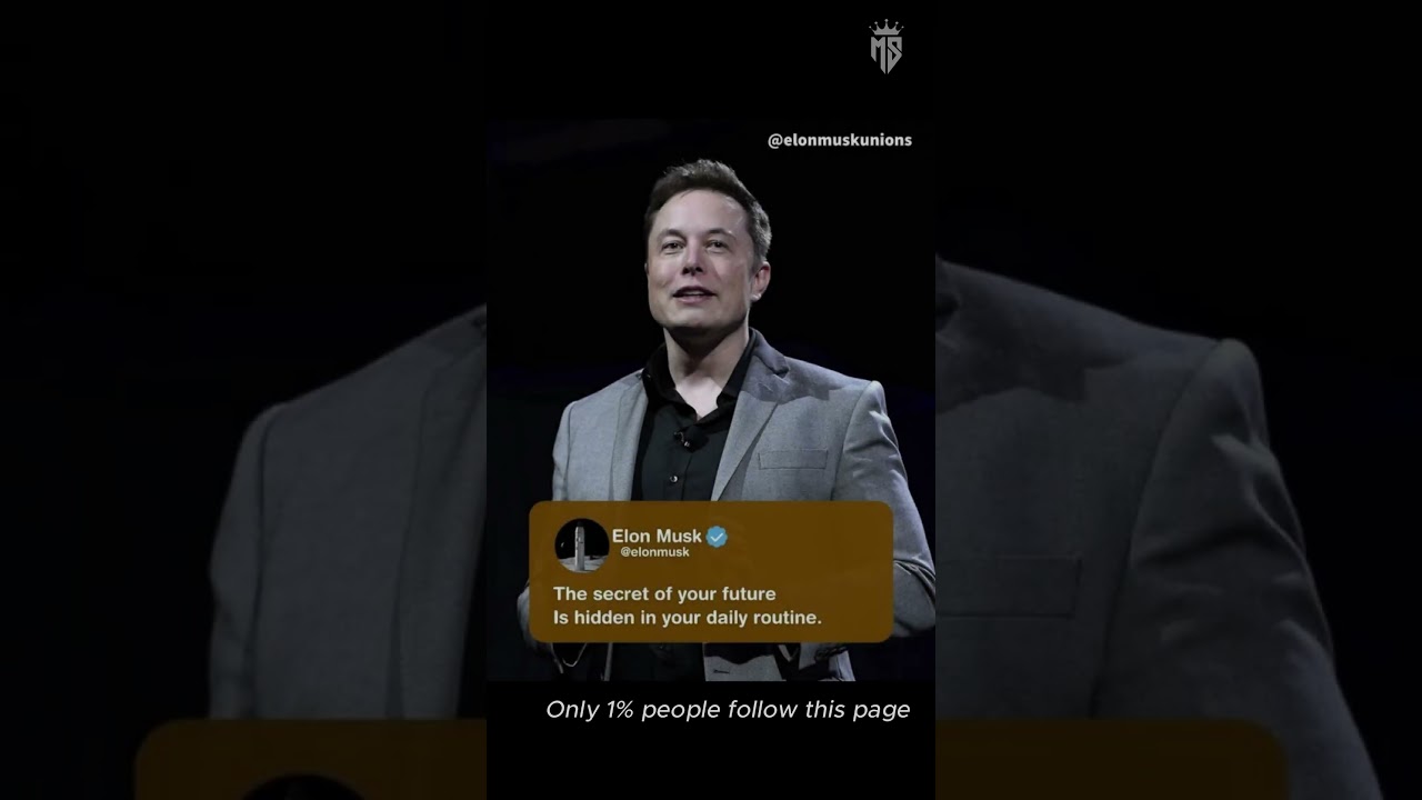 Elon Musk Reveals the Secret to Your Future 🔑 Daily Routine = Success 🚀 #motivation  #successmindset