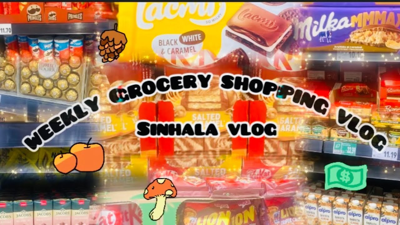 සතියකට 16000කට බඩු ගන්න යමුද?  🍇🍎🧅 | Weekly grocery shopping in Romania 🥗🍫🛒 | සිංහල vlog