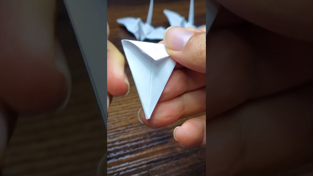 折紙　折り鶴の折り方　初投稿！