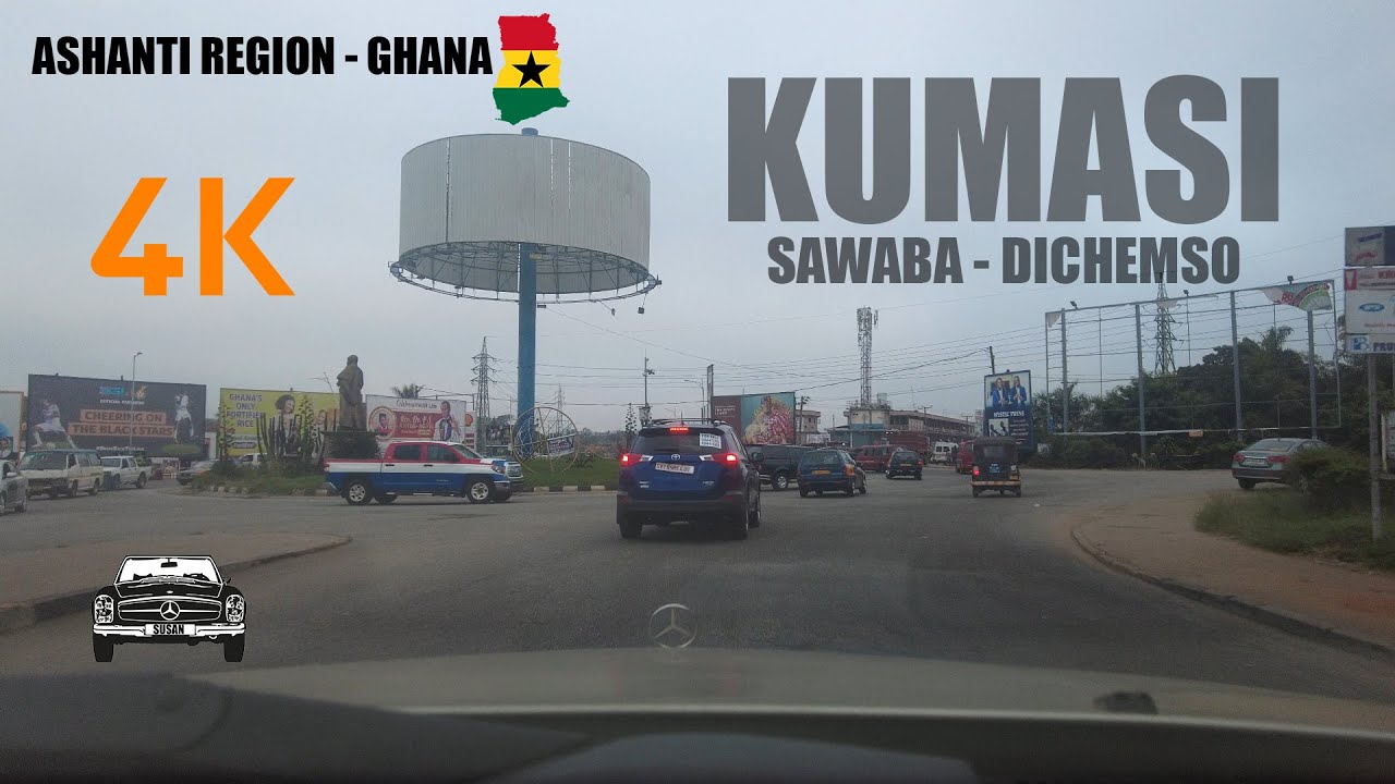 Aboabo Sawaba To Dichemso Drive Via Kumasi Airport Roundabout 4K