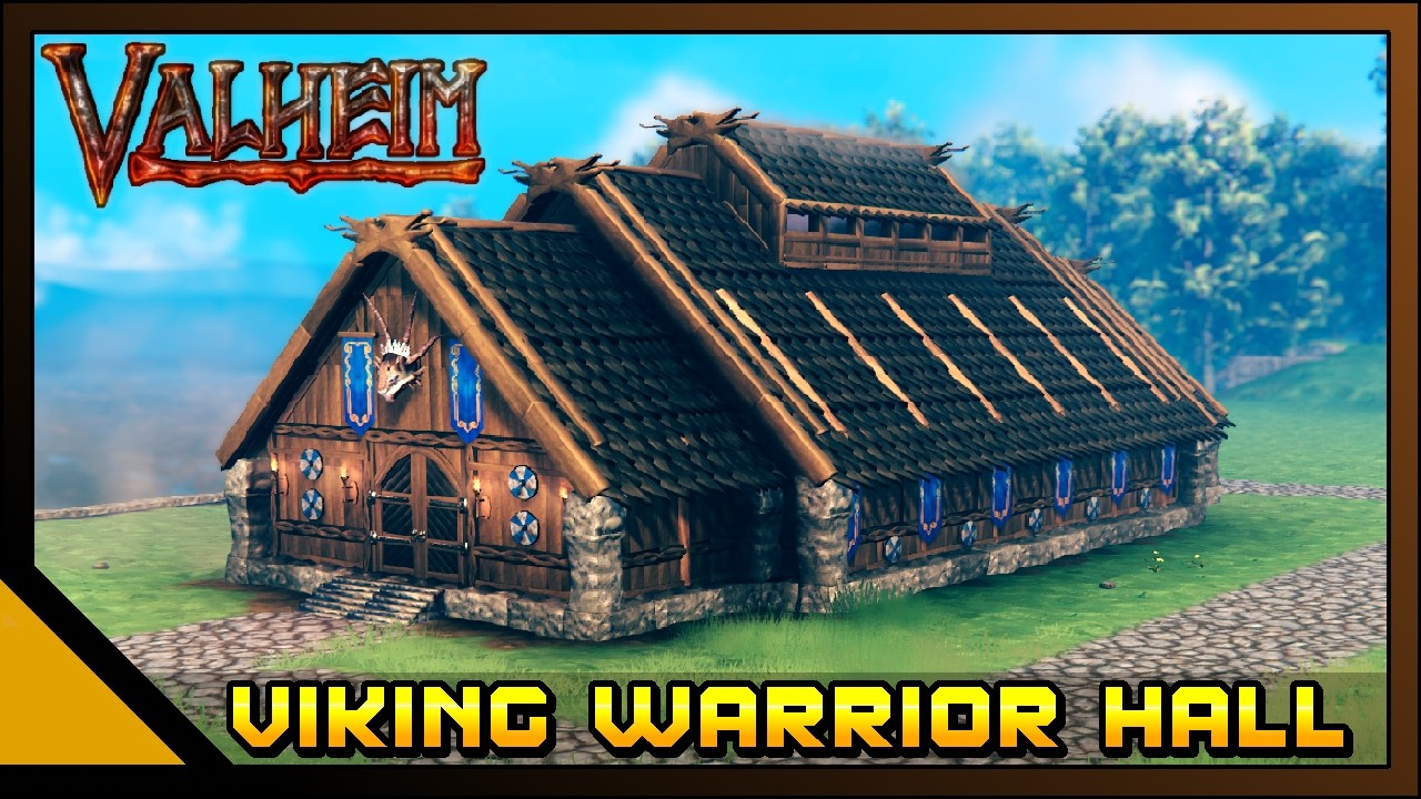 Valheim: Great Hall - Warrior Feasting Hall - (Build Guide)