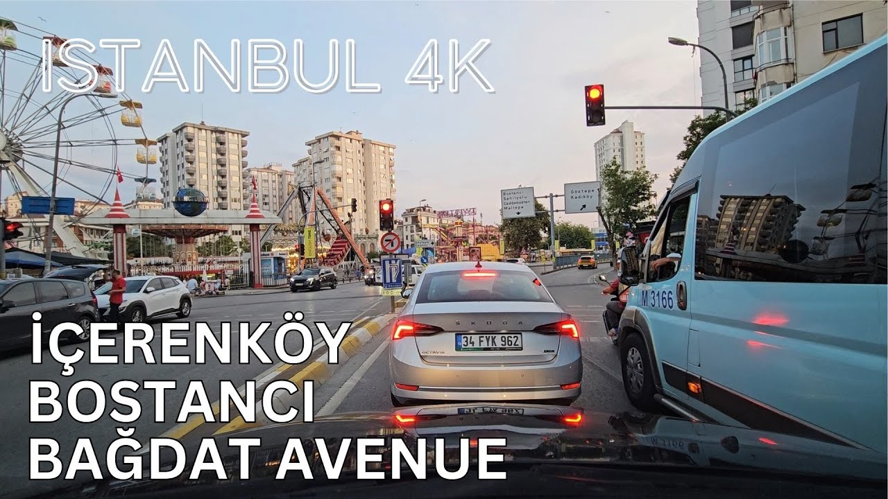 Istanbul 4K Drive from İçerenköy to Suadiye Bağdat Avenue – Turkey 4K Drive