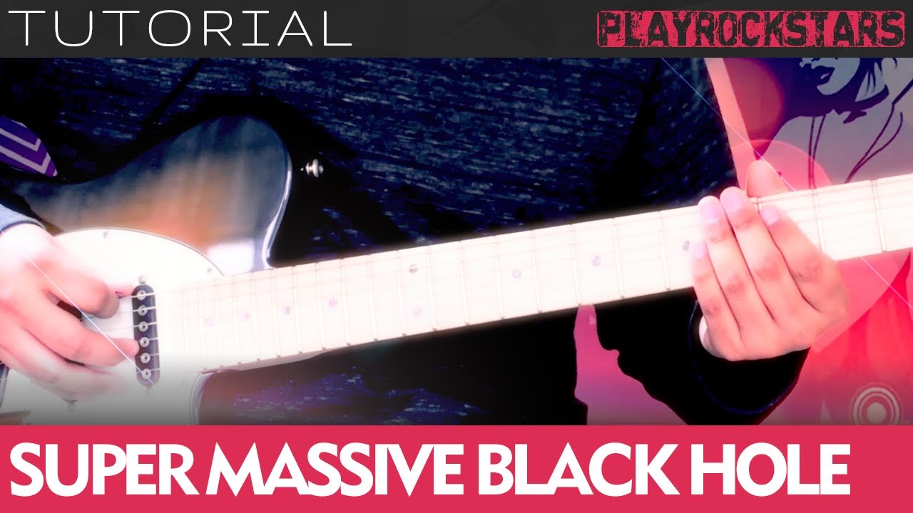 como tocar SUPER MASSIVE BLACK HOLE en guitarra MUSE ⭐️ TUTORIAL / ACORDES / SOLO / RITMO / TABS