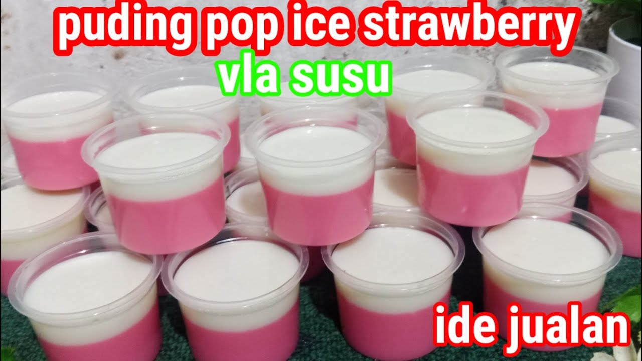 IDE JUALALAN!!PUDING POP ICE STRAWBERRY VLA SUSU# baru beres langsung ludes😱@creatorcookinghoky