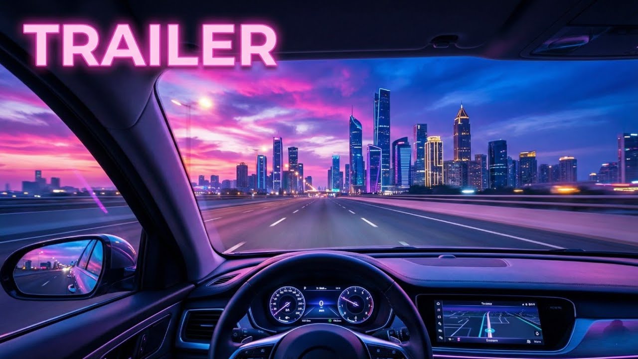 Night Road Experience – Calm City Drive | Dark Drive 4K | TRAILER