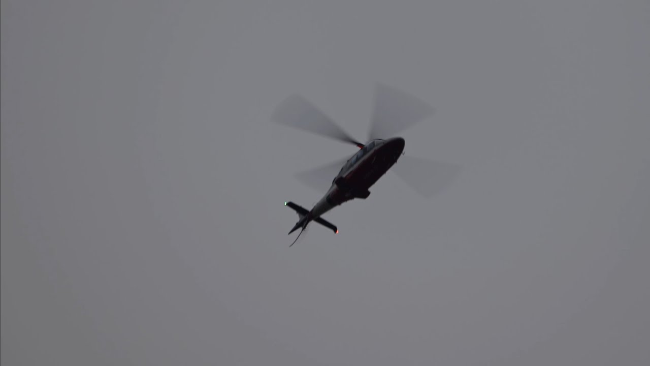 Private Agusta AW109 [G-XUMA] flying above my house 