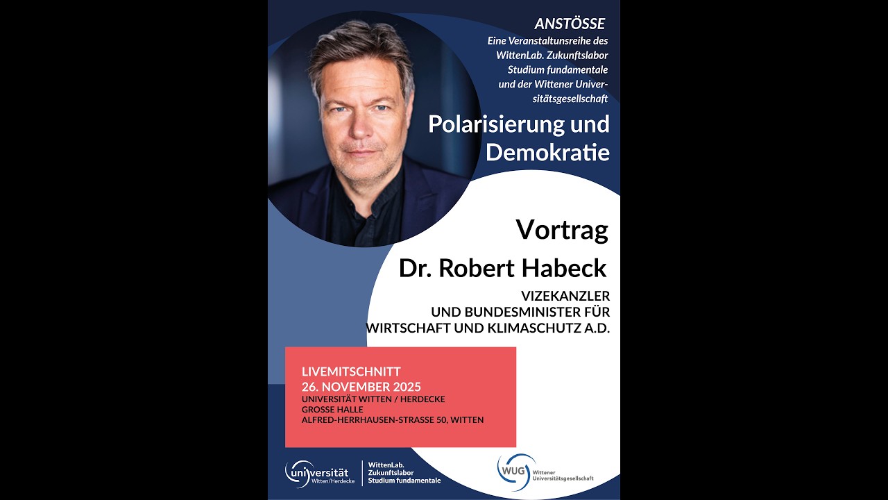 Vortrag von Dr. Robert Habeck an der Universität Witten/Herdecke, 