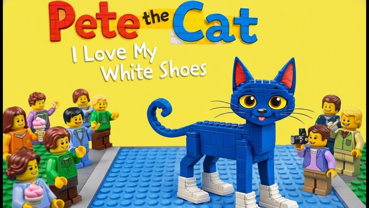 Кот Пит в LEGO-Сити 🐱🧱 | Я люблю свои белые туфли 🐾👟 | Забавная детская история