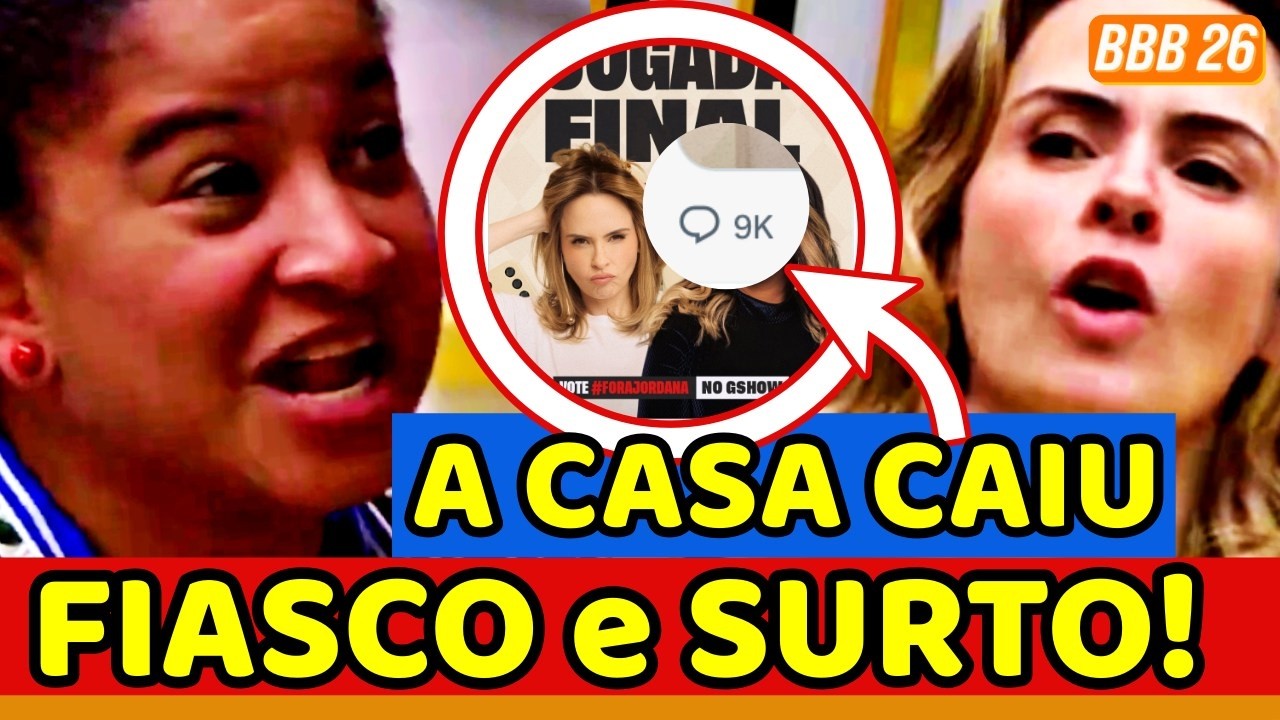 📛BBB26 AGORA! FIASCO e SURTO de JORDANA REVOLTAM; Milena PASSA MAL; MUTIR&Atilde;O CHOCANTE PROVA RESULTADO