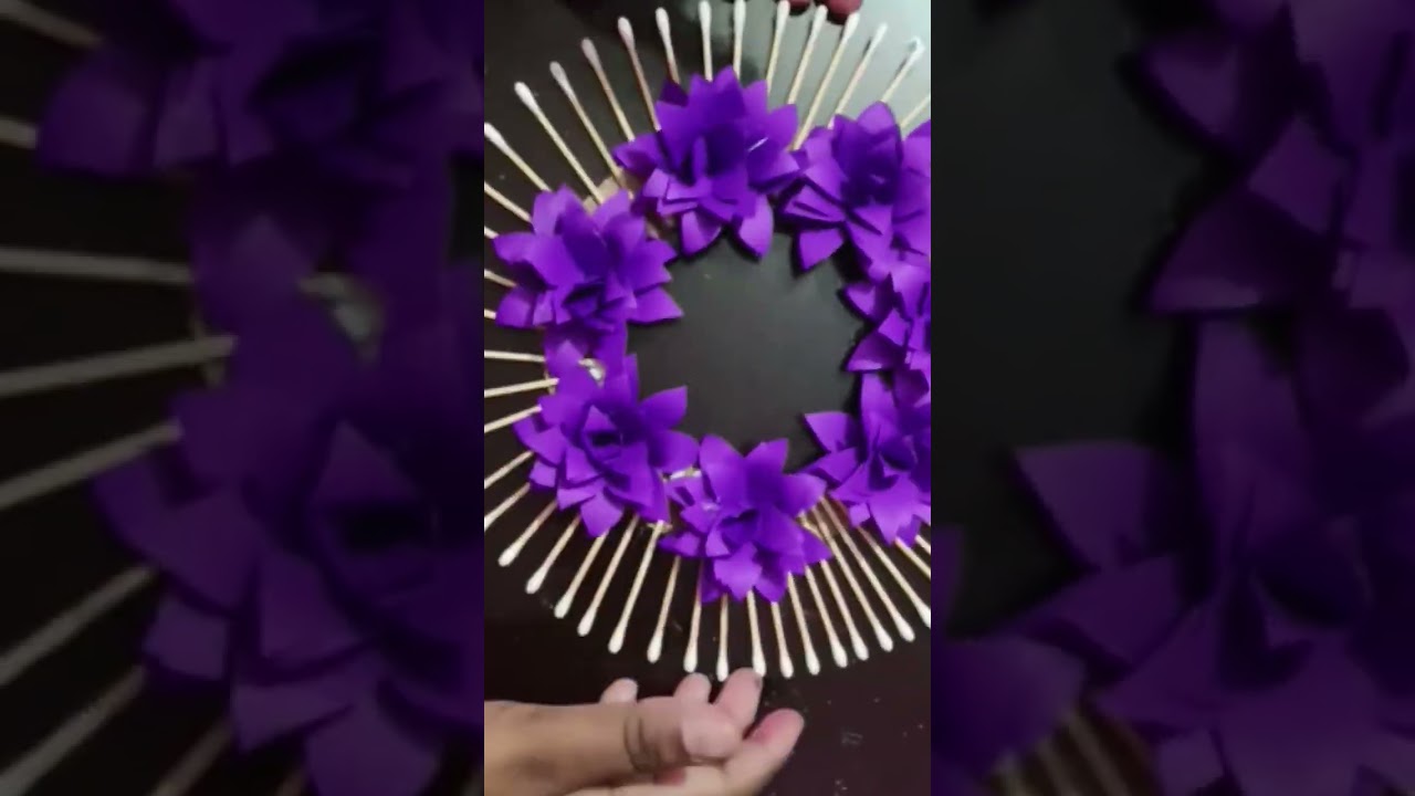 Beautiful 😍 wall hanging craft design 🥰 made with earbuds ##