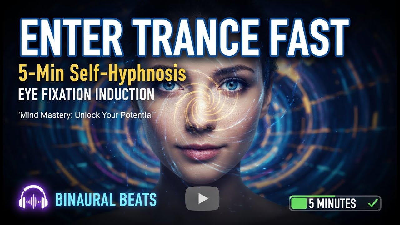 Enter Trance Fast: 5-Min Self-Hypnosis Meditation eye-fixation induction technique 