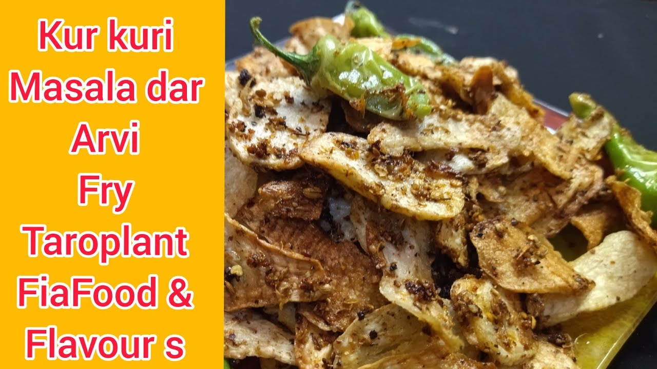Arvi Masala recipe|Fry Taro plant|How to Cook Arvi Fry Masala by Fia Food