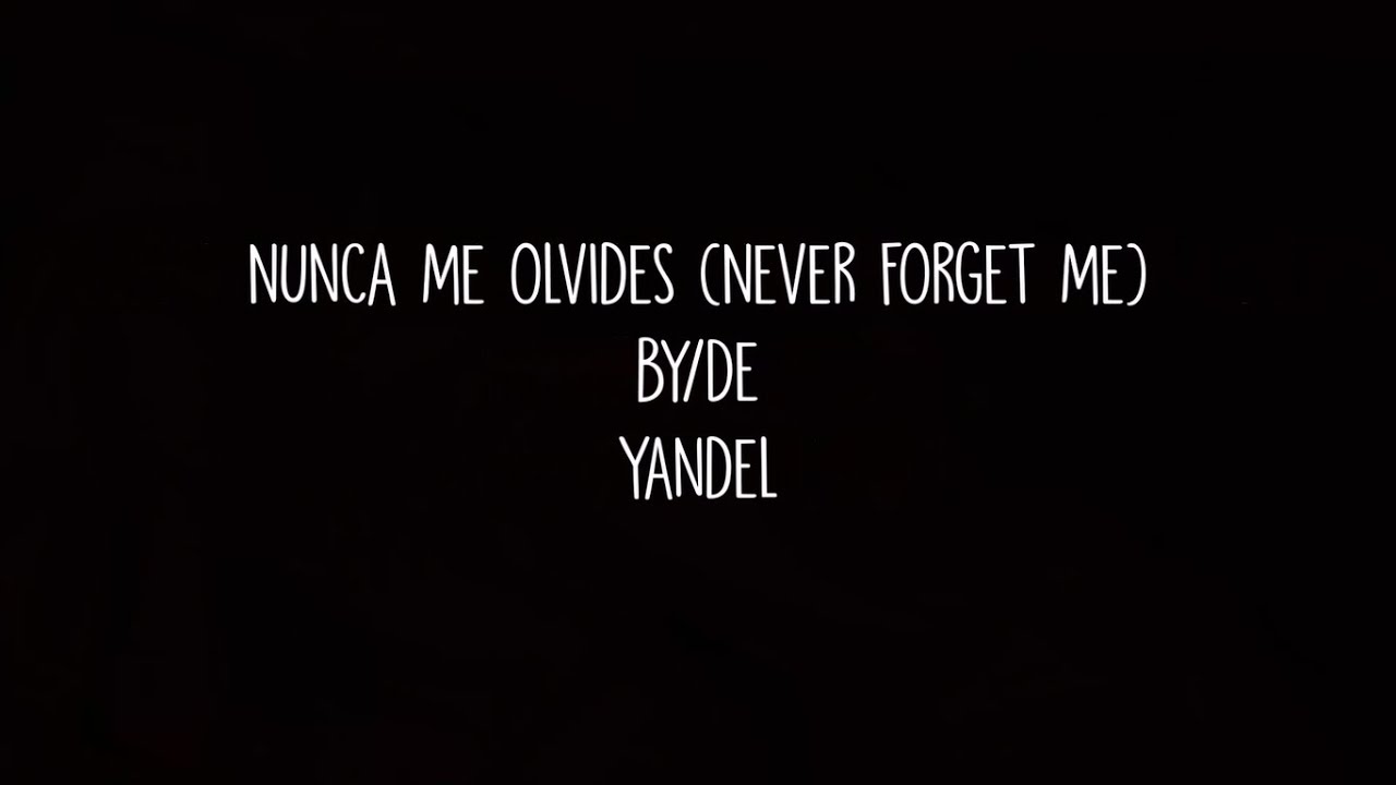Yandel - Nunca Me Olvides (English Translation)