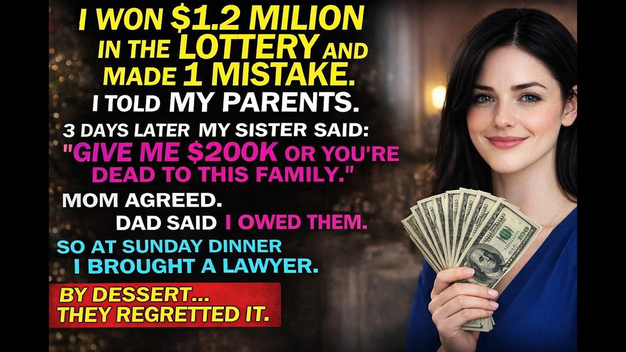My Parents Called a “Family Meeting” About My Lottery Money — Dad Stormed Out Before Dessert