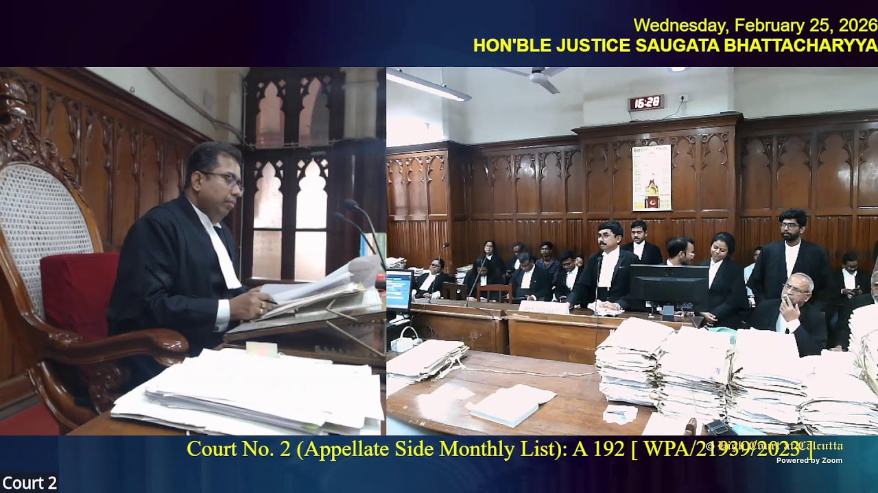25 February 2026 | Court No. 2 | Live Streaming of the Court proceedings.