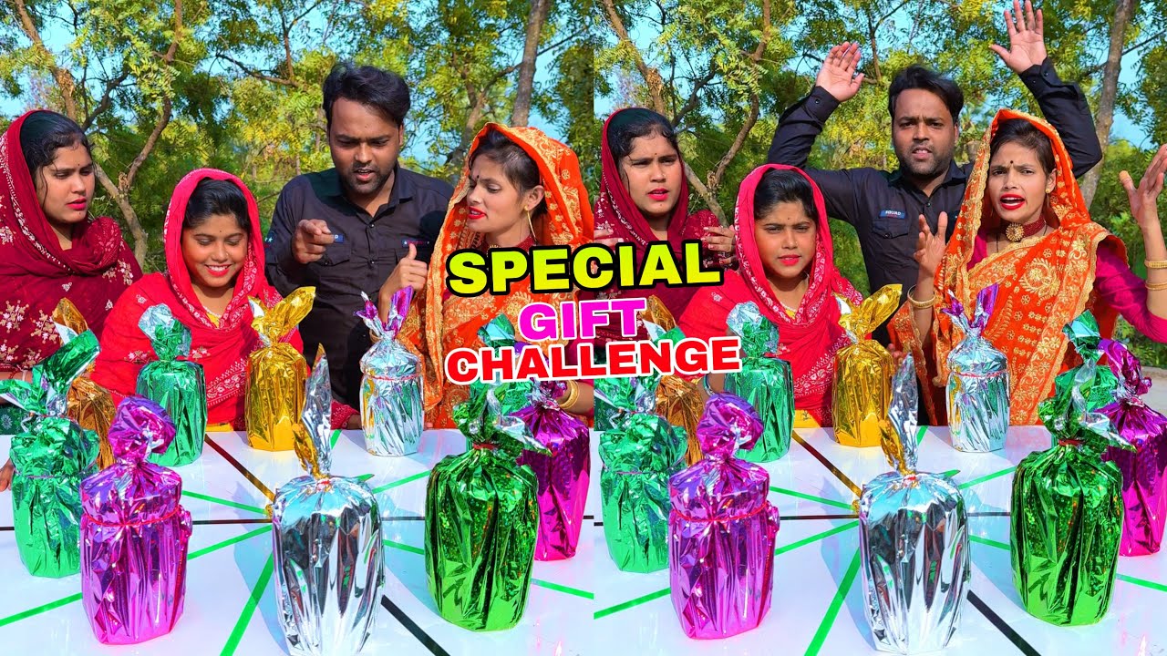 Surprise Gift Box Funny Challenge With Full Family 🥹 #funnygiftchallenge #funnygame #challenge