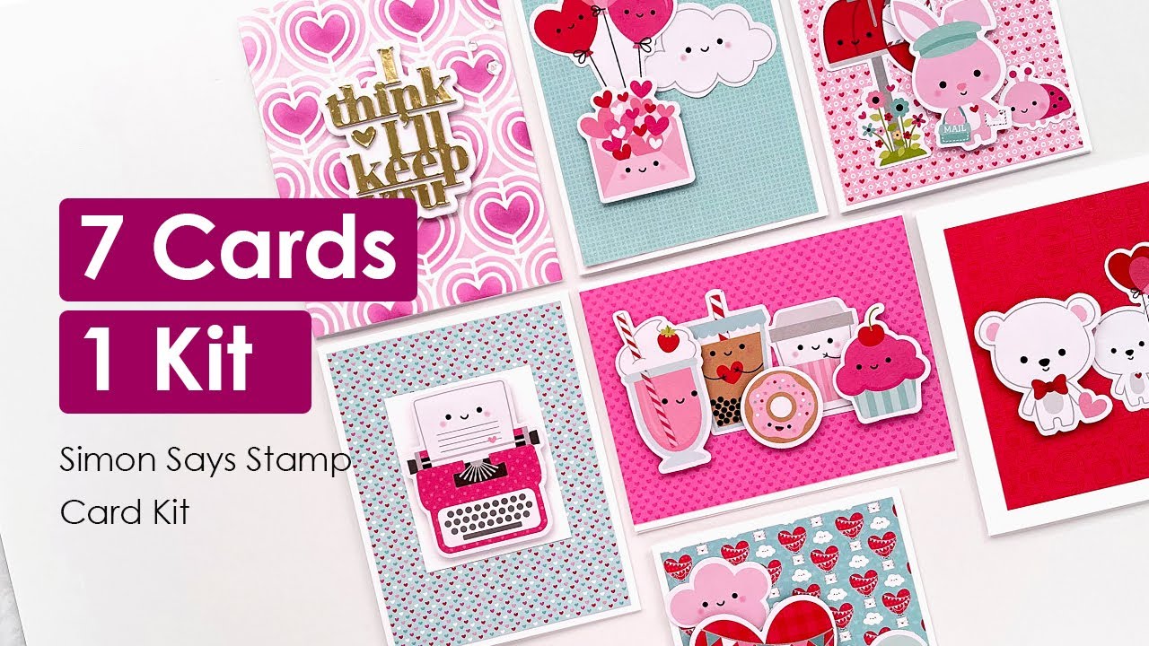 7 Cards 1 Kit! Limited Edition 2022 Happy Mail Love Kit from Simon Says Stamp