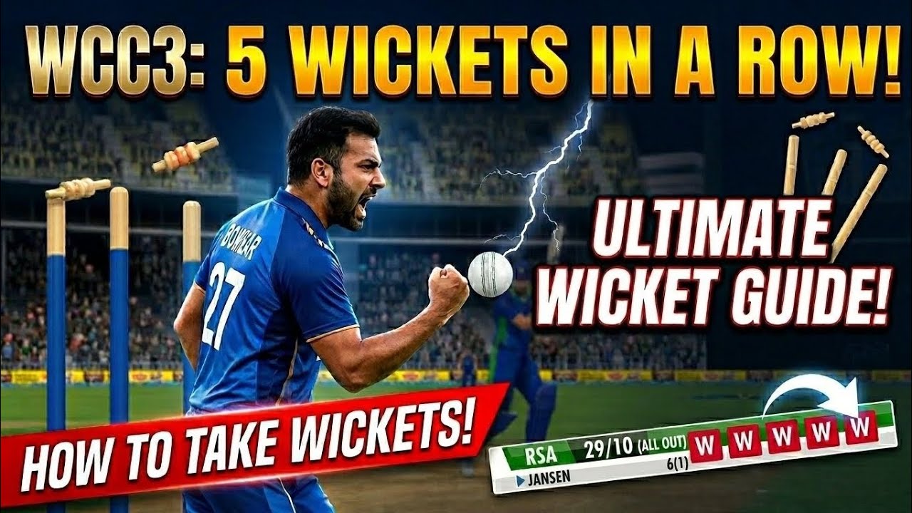 🏏How to take a back to back wickets in wcc3 | Tips and Tricks🏏