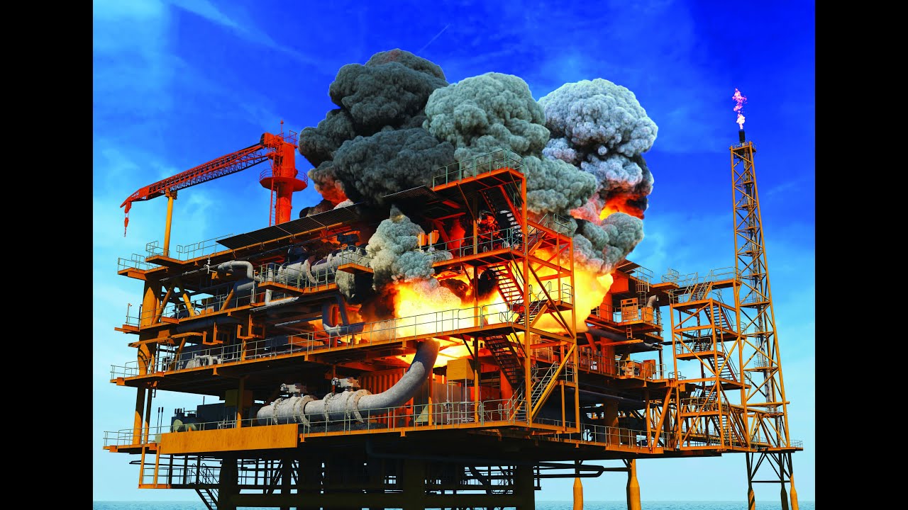 Offshore Platform Explosion Animation | Offshore Animation