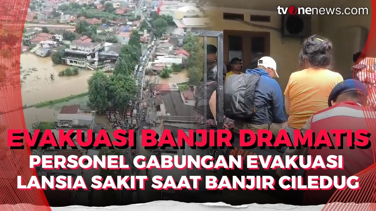 Detik-Detik Dramatis Evakuasi Lansia Sakit Saat Banjir di Ciledug | OneNews Update