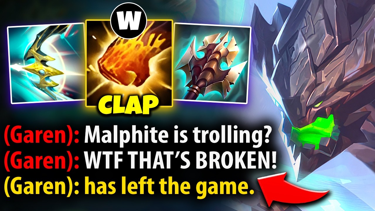 This FORBIDDEN Malphite Strategy Tilts the Enemy Team (DOUBLE RAGE QUITS)