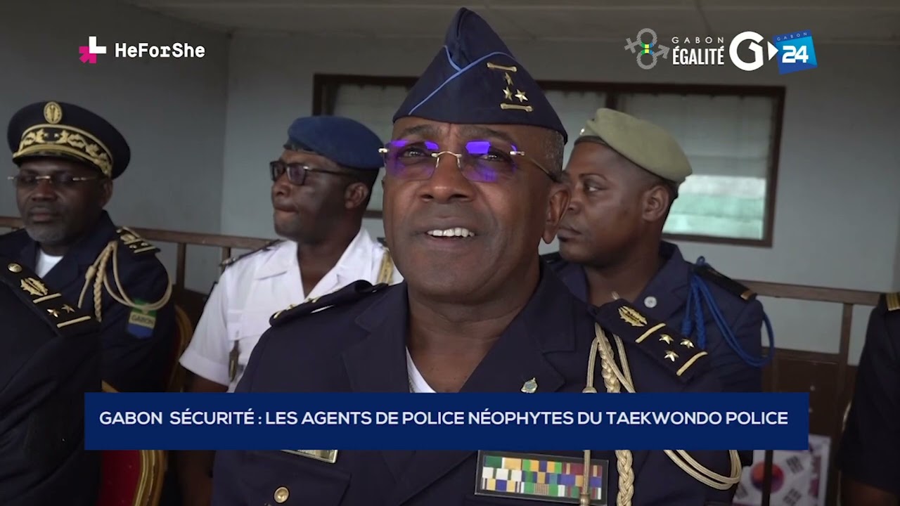 GABON - LES AGENTS DE POLICE NÉOPHYTES DU TAEKWONDO POLICE