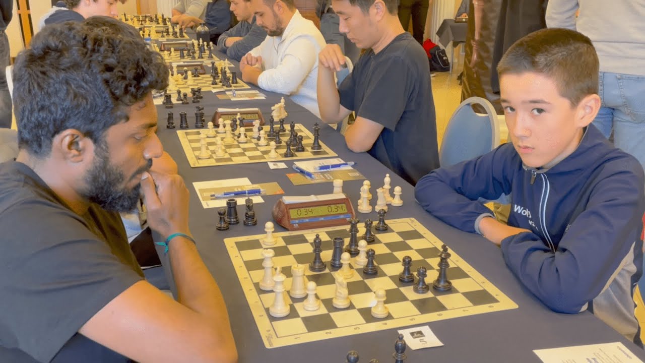 Adhiban vs 12.y.o Andy Woodward | 2022 Sunway Sitges Chess Festival