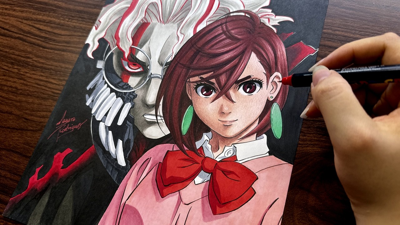 Desenhando DAN DA DAN [Okarun e Momo-chan]
