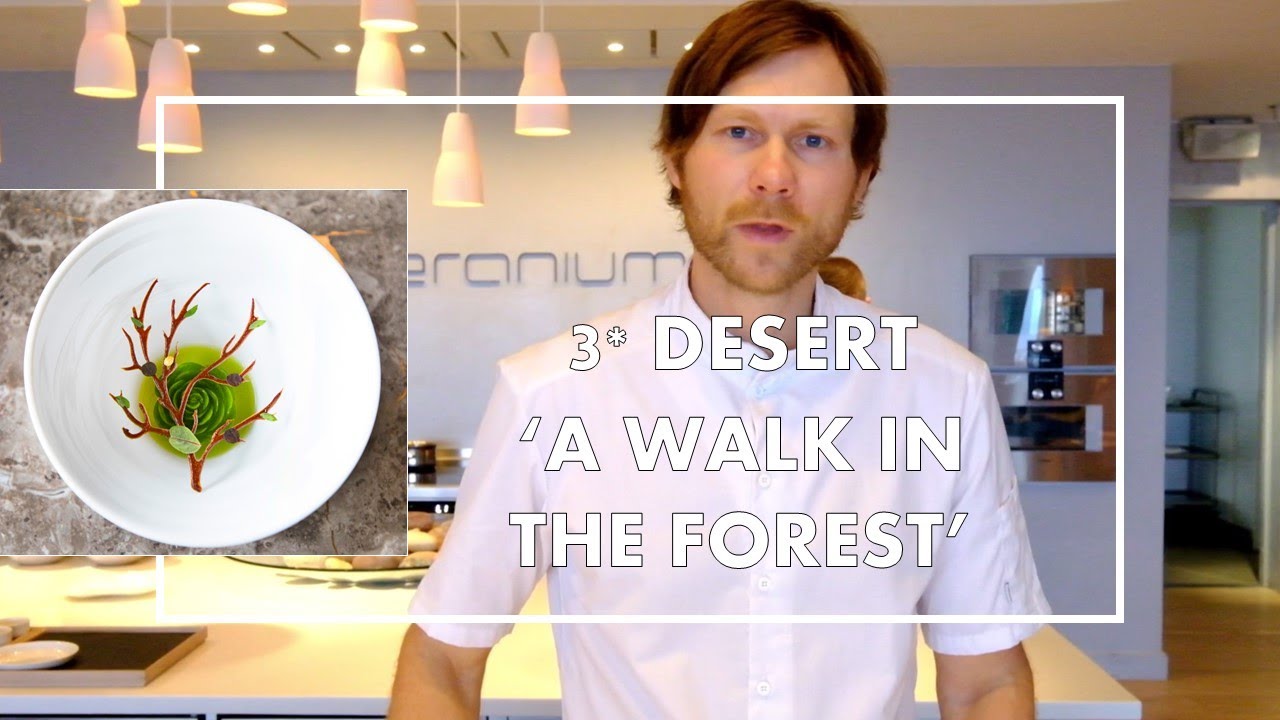 Rasmus Kofoed prepares 'A walk in the Forest' desert with wood sorrel & woodruff at 3 star Geranium