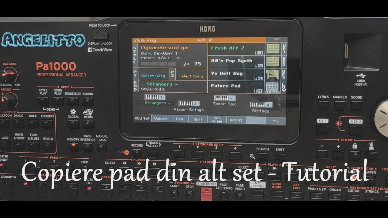 Copiere pad din alt set - Tutorial pa1000