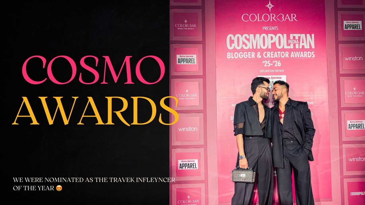 Our First Award Show 🏆 | Cosmopolitan Blogger Award 2026 | Manish & Nitesh 