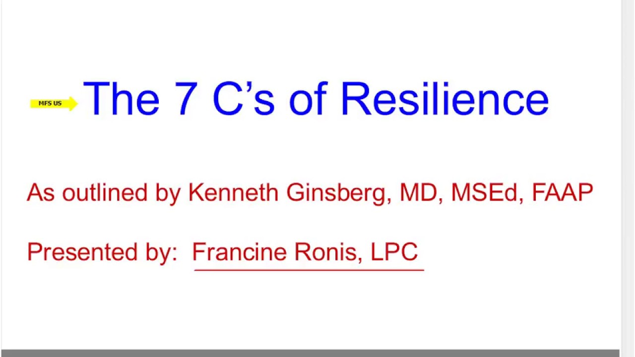 The 7 C's of Resilience in Kids 2018