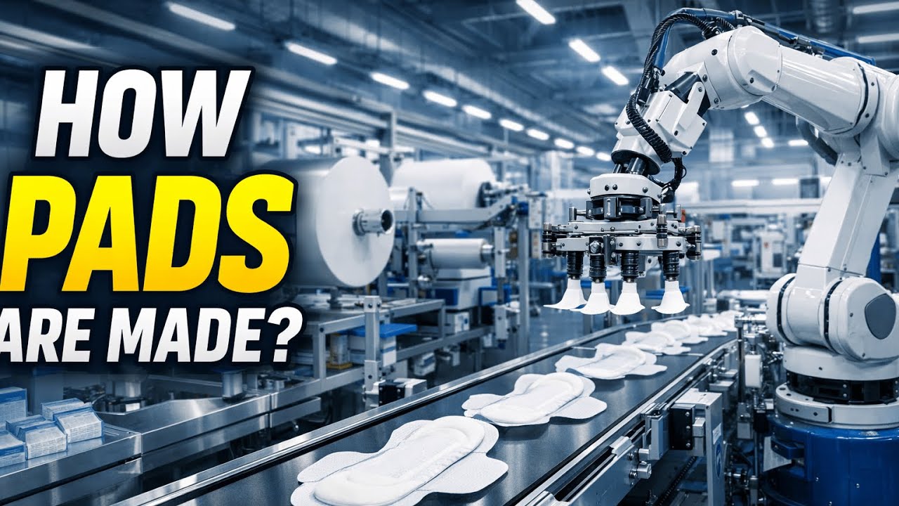 How Sanitary Pads Are Manufactured in Factory | Automated Production Process