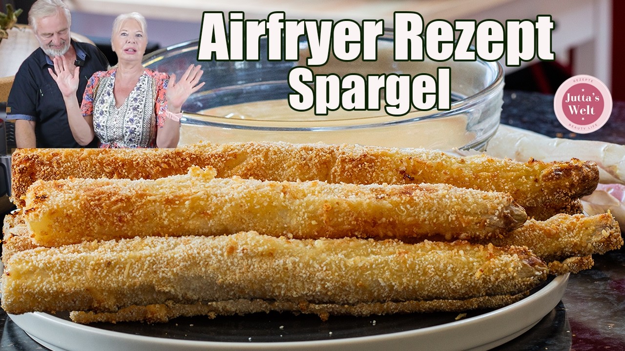 Heißluftfritteuse: Knuspriger Spargel mit Blitz-Hollandaise ⚡In nur 12 Minuten fertig ⏱️👍🏼
