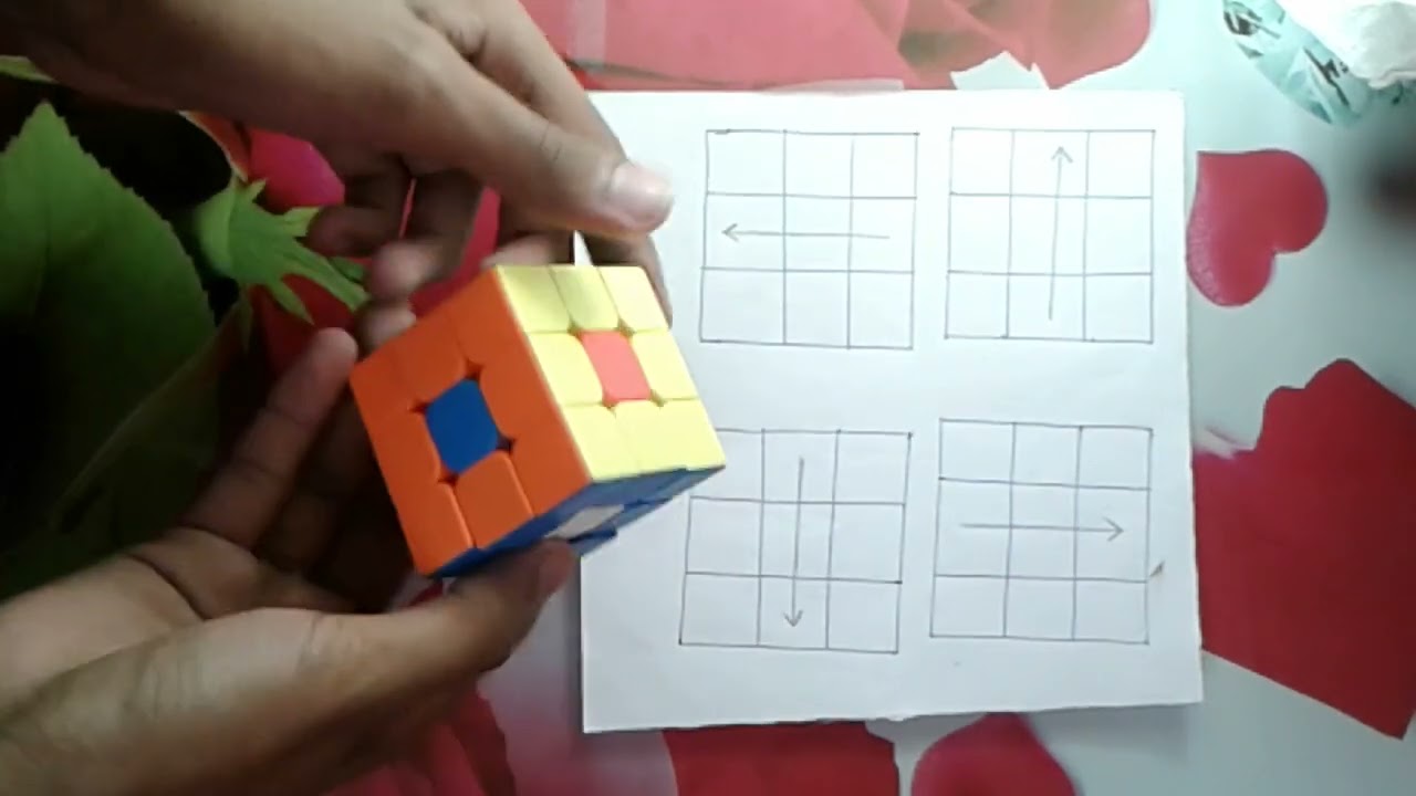 RUBIKS' CUBE  dots pattern tutorial❤❤