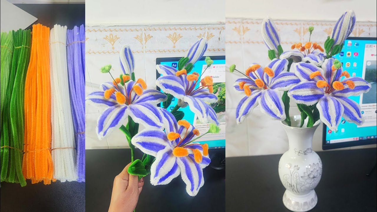 DIY | How to make Lily using pipe cleaner | Handmade gift ideas tutorial