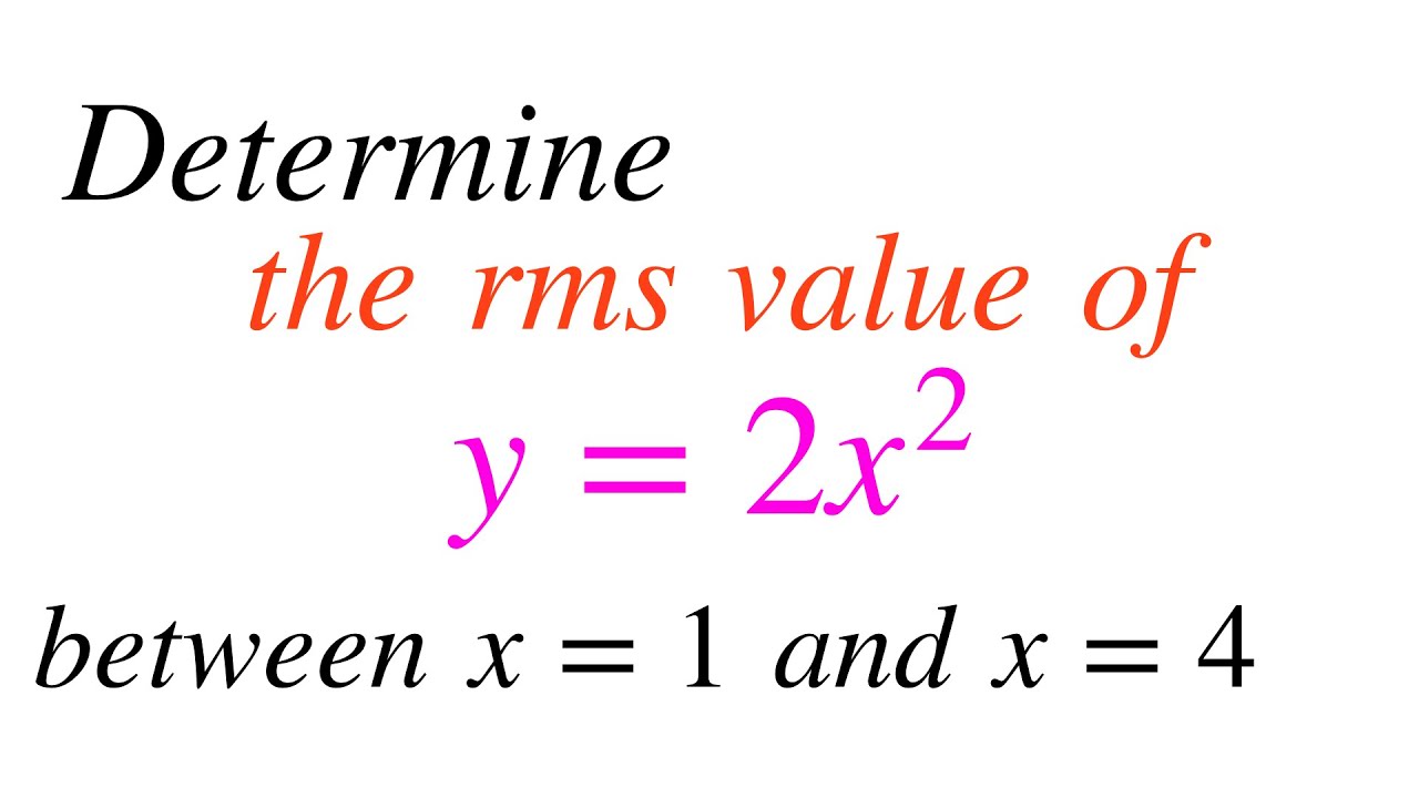 How to find RMS Value ( Root mean Square) || Solved Problem || calculate RMS Value