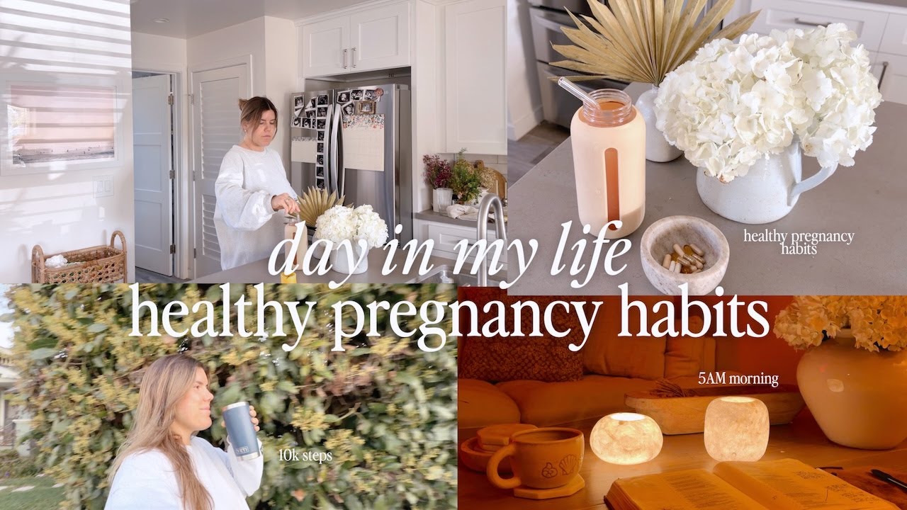 Healthy Pregnancy Day In My Life 🌞 5am morning routine, 10k steps, quiet time, work from home!